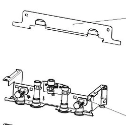 Accessorio di installazione con attacchi idraulici per caldaie Viessmann Vitodens 200-W, senza croce