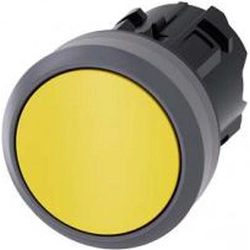 Accionamiento de botón Siemens 22mm Plástico antirretorno amarillo IP69k Sirius ACT (3SU1030-0AA30-0AA0)