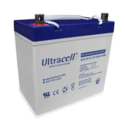Accumulateur GEL à cycle profond VRLA Ultracell 12V, 55Ah UCG55-12 F9 (UCG55-12 F9)