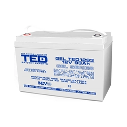 Accumulator AGM VRLA 12V 93A GEL Deep Cycle 306mm x 167mm x h 212mm F12 M8 TED Battery Expert Holland TED003485 (1)