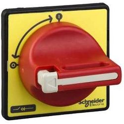 Acionamento de porta vermelho-amarelo Schneider com fechadura 60 x 60mm (KCD1PZ)
