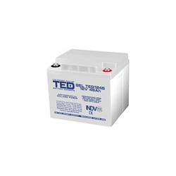 Ackumulator AGM VRLA 12V 46A GEL Deep Cycle 197mm x 166mm x h 171mm M6 TED Battery Expert Holland TED003454 (1)