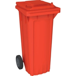 Large waste bin WAVE 80-l plastic red