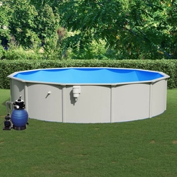 Pool with sand filter pump, 550x120 cm
