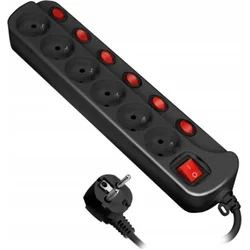 Orno power strip 6 sockets 1.5 m black (OR-AE-13162/B/1,5M)