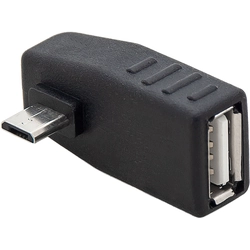 Adaptador USB Tomada USB-plugue microUSB ângulo 1 Peça