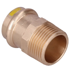 Adapter nipple, external thread,28 x 1 bronze B Press Gas