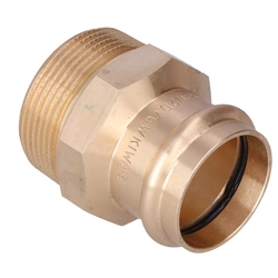 Adapter nipple, external thread,35x1 1/2 bronze B Press