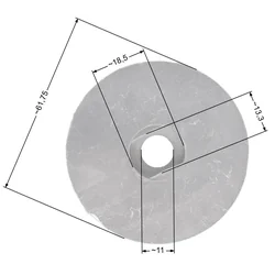 Адаптер садової косарки Castel Gb504/Tr/Tre M504/Tr/Tre Ng504/Tr/Tre 25.4Mm Ro50420