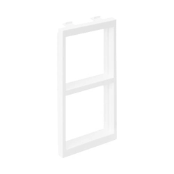 Adattatore CIMA inserito 2 moduli K45 (45x45mm) orizzontalmente, bianco