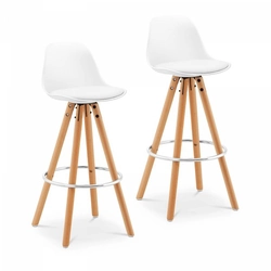 Bar stool - upholstered - white - 2 pcs.FROMM & amp; STARCK 10260127 STAR_SEAT_01