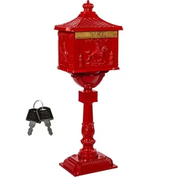 STILISTA mailbox, 118 cm, red