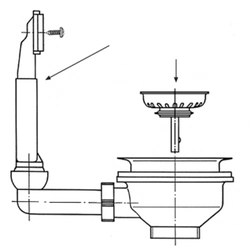 Valve FRANKE sink, d 3&#039;&#039;1/2, pluggable, PXN 611-60