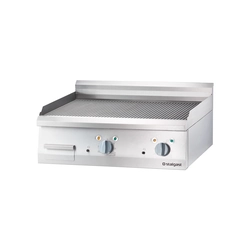 Adjustable, grooved grill plate 800