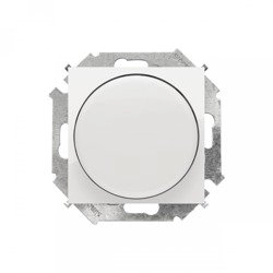 Dimmer for dimmable LEDs, push-rotary, single-pole, white Simon 15