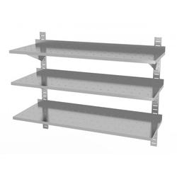 Triple adjustable hanging shelf, perforated with two consoles 700 x 300 x 875 mm POLGAST 385073-PERF 385073-PERF