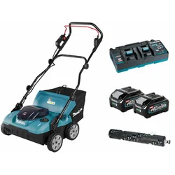 Aerador de gramado sem fio Makita UV001GM201 40 Vmax XGT 1700 W 2 x 4,0 Ah + RB