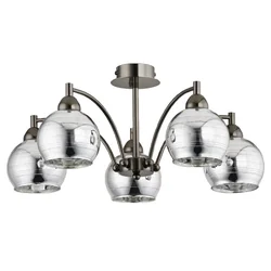 AF Galaxy chandelier with metal support and glass lampshade 5 double arms E27 x max 60W