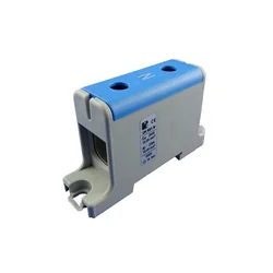 Connection terminal clamp 1 blue pole Cu-Al 2x95mm²​​​​​​​ mounting on DIN rail 35mm 220A (Al) 245A ( Cu)