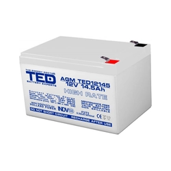 AGM VRLA akku 12V 14,5A Korkea korko 151mm x 98mm xh 95mm F2 TED Battery Expert Holland TED002792 (4)