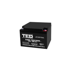 AGM VRLA akkumulátor 12V 26A méretek 165mm x 175mm x h 126mm M5 TED Battery Expert Holland TED003638 (1)