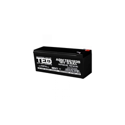 AGM VRLA akkumulátor 12V 3,5A méretek 134mm x 67mm x h 60mm F1 TED Battery Expert Holland TED003133 (10)