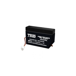 AGM VRLA batteri 12V 0,9A dimensioner 96mm x 25mm x h 62mm med ledning TED Battery Expert Holland TED003058 (40)