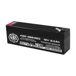 AGM VRLA batteri 12V 2,3A størrelse 178mm x 34mm xh 60mm GBS (20)