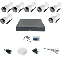 AHD udendørs overvågningssystem 1080p 8 fuld HD 20m IR-kameraer, DVR 8 kanaler, tilbehør