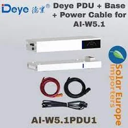 AI-W5.1-PDU +AI-W5.1-Base contrôleur + embase pour cluster batterie DEYE 5kWh/48V version debout + câblage