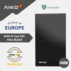 AIKO 440W Ntipa ABC 108 šūnas Pilnīgi melns AIKO-A-MAH54Mb