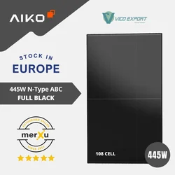 AIKO 445W Ntype ABC 108 cellen Volledig zwart AIKO-A-MAH54Mb
