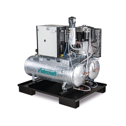 Aircraft Duo Airprofi 853/2x100/10KK electric piston compressor Intake air: 850 l/min | 200 l | 10 bar | Oil lubricated | 400 V