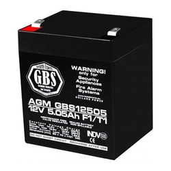 Akkumulátor A0058600 AGM VRLA 12V 5,05A biztonsági rendszerekhez F1 GBS (10)