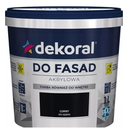 Akrylátová farba na fasády Dekoral Polinit čierna 5l