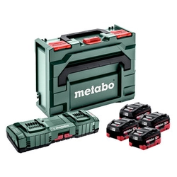 Акумулятор і зарядний пристрій Metabo Basic-Set 4x LiHD 10Ah +ASC 145 DUO +mB 18 V | 10 Ах