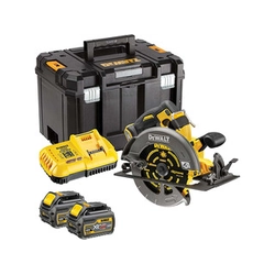 Акумуляторна циркулярна пила DeWalt DCS579T2-QW 54 V | Полотно циркулярної пилки 190 мм x 30 мм | Макс. 61 мм | Карбонова безщітка | 2 x 6 Ач акумулятор + зарядний пристрій | ЦСТАК у валізі