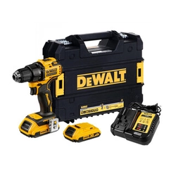 Акумуляторна дриль-шуруповерт DeWalt DCD708D2T-QW з патроном 18 V | 26 Nm/65 Nm | Карбонова безщітка | 2 x 2 Ач акумулятор + зарядний пристрій | ЦСТАК у валізі