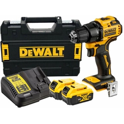 Акумуляторна дриль-шуруповерт DeWalt DCD708P2T-QW з патроном 18 V | 26 Nm/65 Nm | Карбонова безщітка | 2 x 5 Ач акумулятор + зарядний пристрій | ЦСТАК у валізі