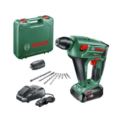 Акумулаторна ударна бормашина Bosch Uneo Maxx 18 V | 0,6 J | В бетон 10 mm | 1,4 kg | Карбонова четка | 1 x 2,5 Ah батерия + зарядно | В куфар