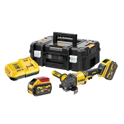 Akumulatorowa szlifierka kątowa DeWalt DCG418X2-QW 54 V | 125 mm | 9000 obr./min | Bezszczotkowy węglowy | 2 x 9 Ah akumulator + ładowarka | W walizce