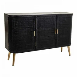 Alexandra House Living Buffet Bois Noir MDF 37 x 80 x 118 cm