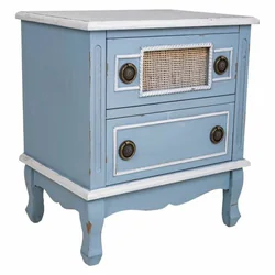 Alexandra House Living Nightstand Blue 36 x 56 x 50 cm