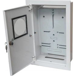 Alfako Metal flush-mounted switchgear 1x3F for electronic counter, RAL window lock 9003 A-RW19E