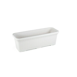 ALFIstyle Plastic rattan box, self-watering, width 54cm, White