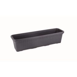 ALFIstyle Plastic rattan box, self-watering, width 72cm, black