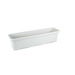 ALFIstyle Plastic rattan box, self-watering, width 72cm, White