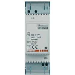 Alimentation Legrand Compact 230V AC/ 27V DC 0,6A, montage sur rail TH35 E49 - E49