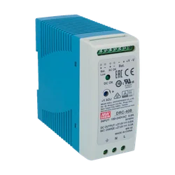 Alimentatore switching, 27.6V / 0.95A + 0.5A, guida DIN, backup - MEAN WELL DRC-40B