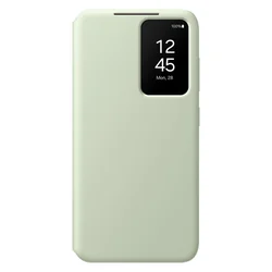 Alkuperäinen suojakuori Samsung Galaxylle S24+ Smart View Lompakkokorttitasku vaaleanvihreä